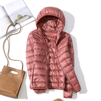 Ultralekka kurtka puchowa 2021 New Parkas basic kurtki zimowe damskie damskie aksamitne płaszcze z kapturem jesień dół kurtki damskie znosić 4